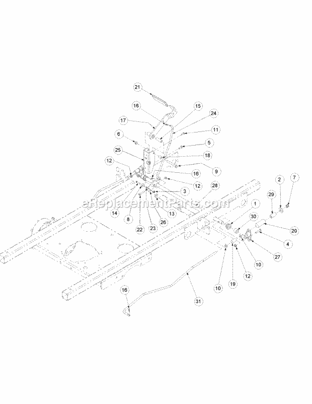 Brake Assembly Diagram and Parts List for M48-KW 53AB5DBV750 Cub Cadet Sprayer